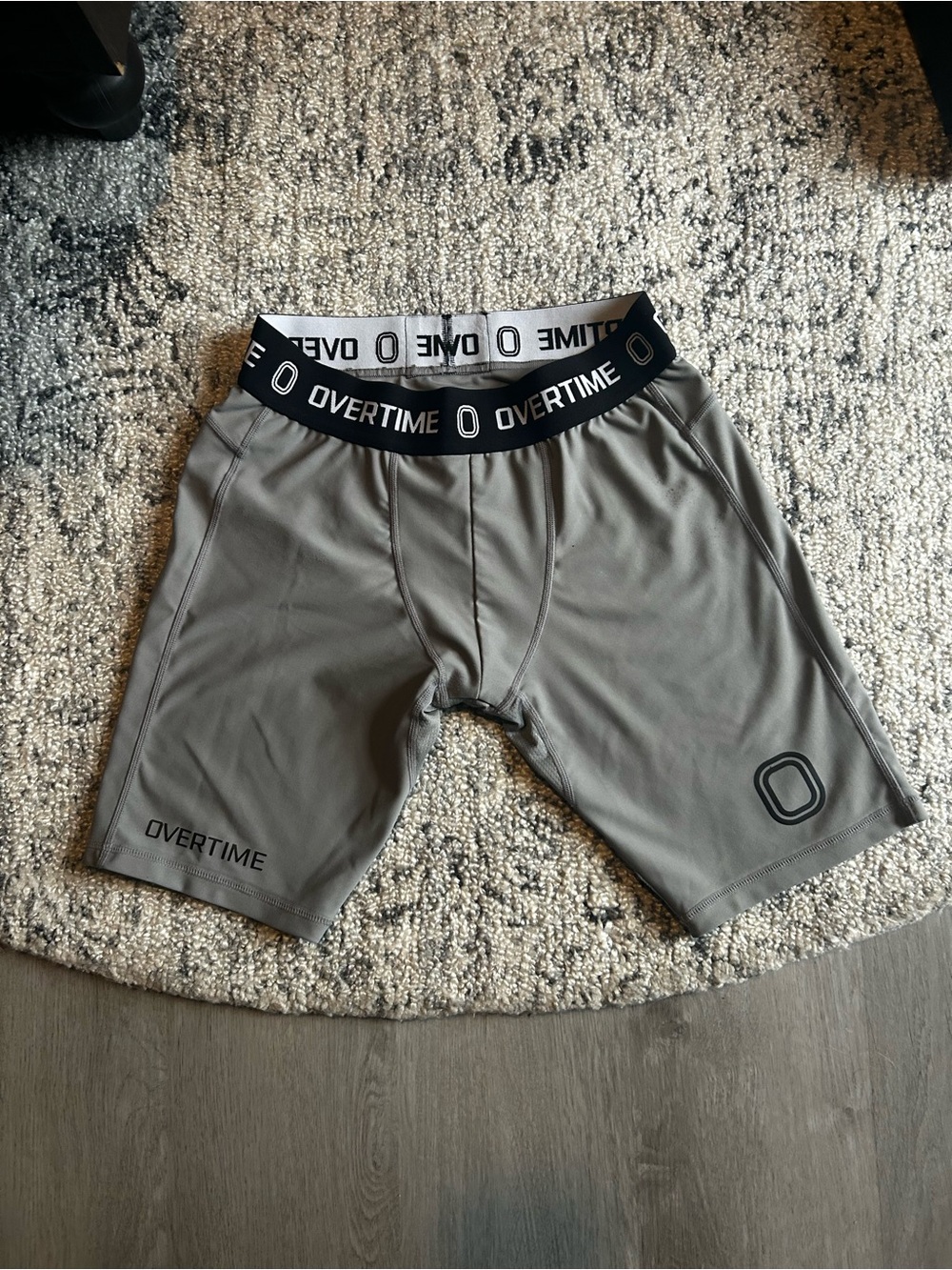 Overtime Kids' Grey Athletic Compression Leggings